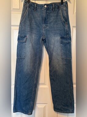 Aritzia Denim Forum The 90s Edie Lo-Rise Cargo Baggy Jeans 27
